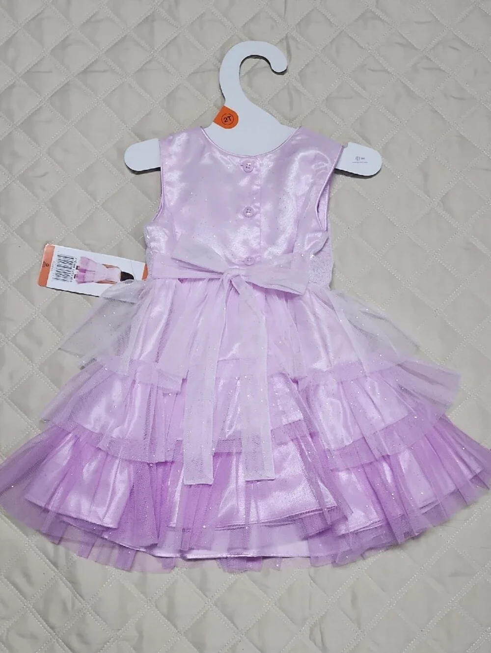 Jona Michelle Lavender Glitter Tulle Layered Dress 2T